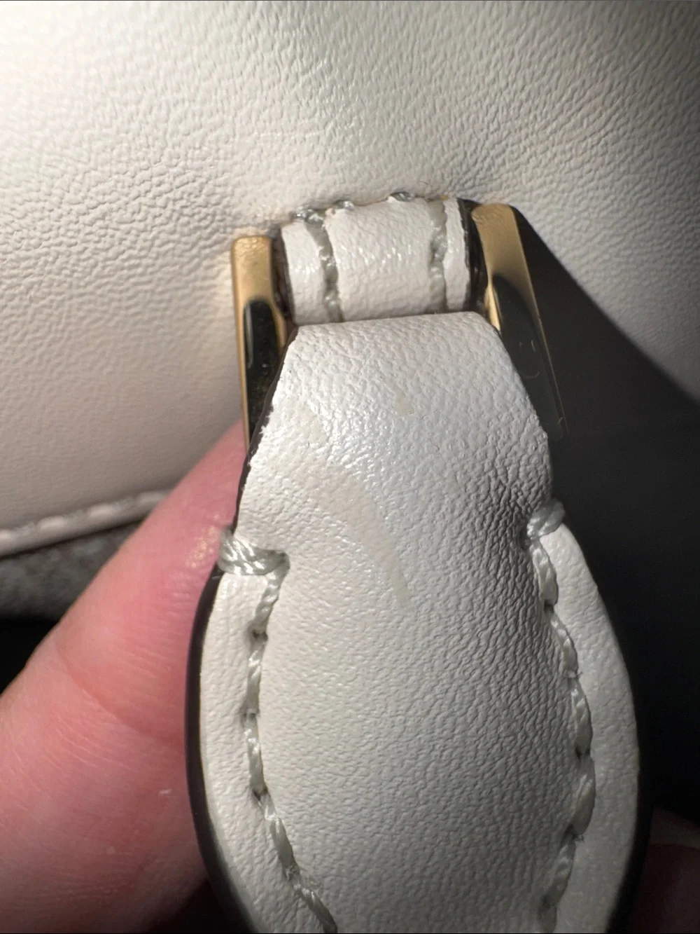 Michael Kors Cream and Beige Signature Mini Satchel with Gold Hardware